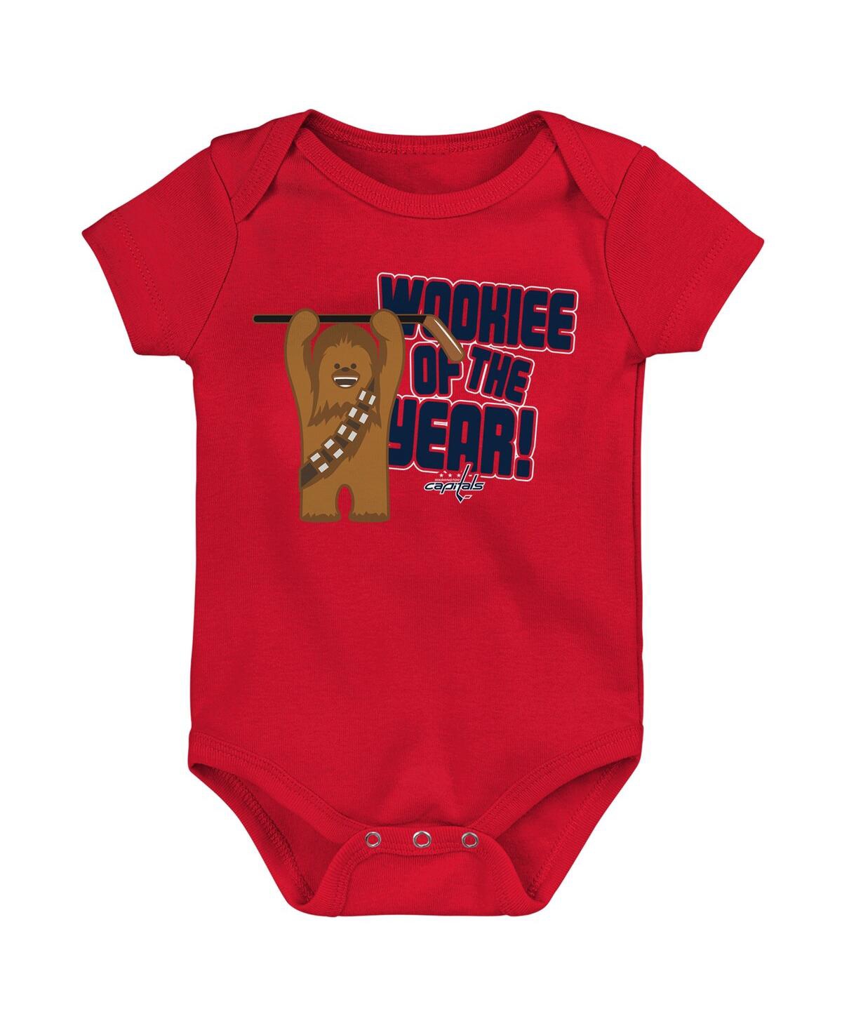 Outerstuff Babies' Infant Boys And Girls Red Washington Capitals Star Wars Wookie Of The Year Bodysuit