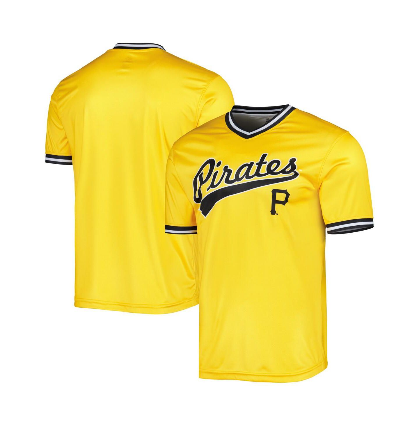 Мужской топ Stitches Yellow Pittsburgh Pirates Cooperstown Collection Team Jersey — фото 1