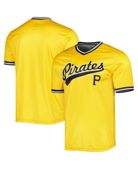 Мужской топ Stitches Yellow Pittsburgh Pirates Cooperstown Collection Team Jersey