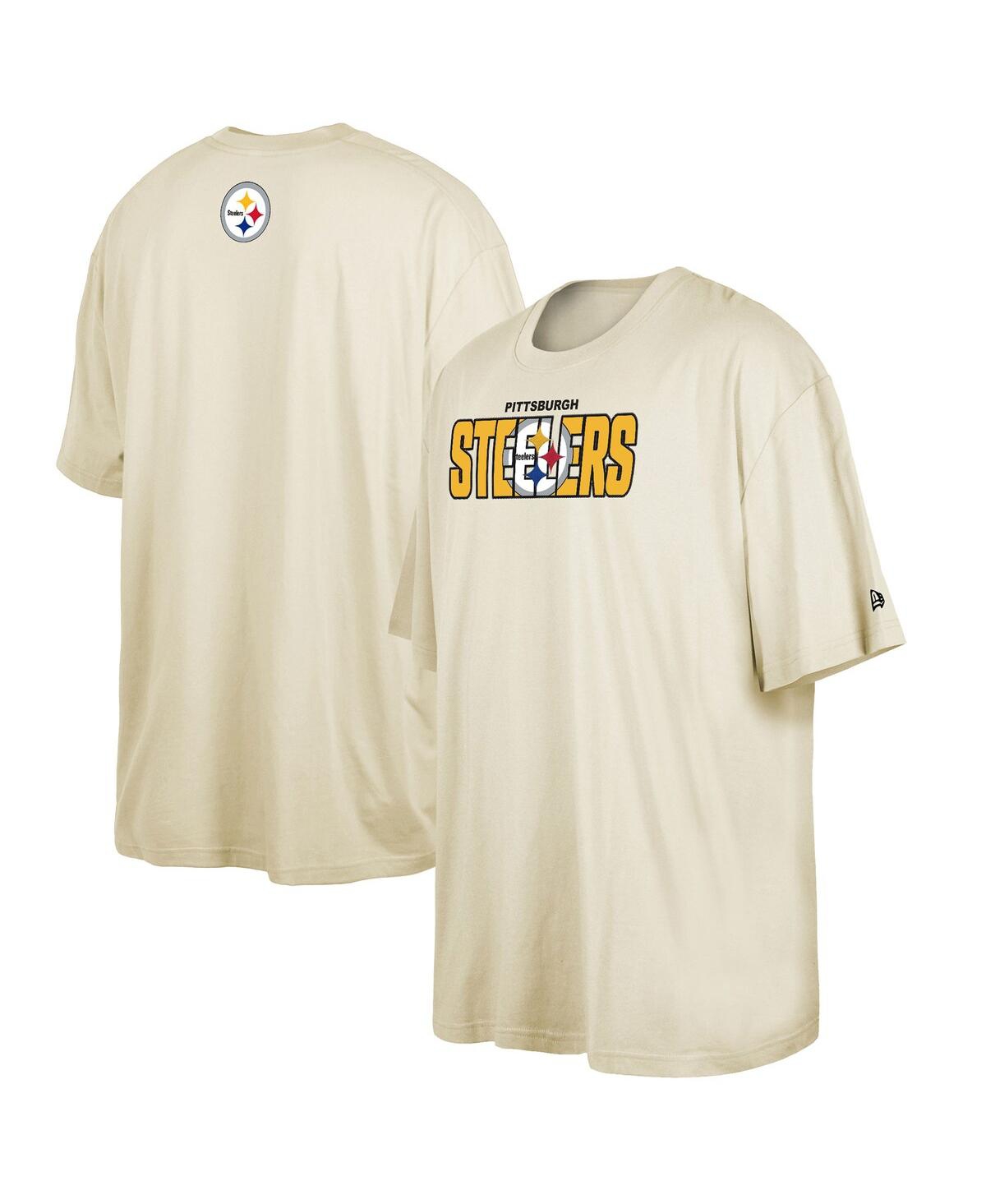 Shop New Era Men's  Cream Pittsburgh Steelers 2023 Nfl Draft Big And Tall T-shirt