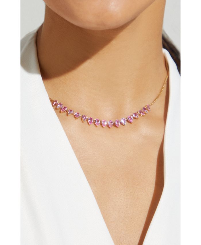 Danori Eliot 18k GoldPlated Pink Cubic Zirconia & Stone Statement