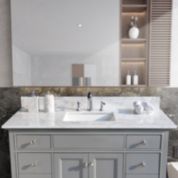  HOMCOM Under Sink Bathroom Cabinet with 2 Doors and Shelf,  Pedestal Sink Bathroom Vanity Furniture, White : Tools & Home Improvement