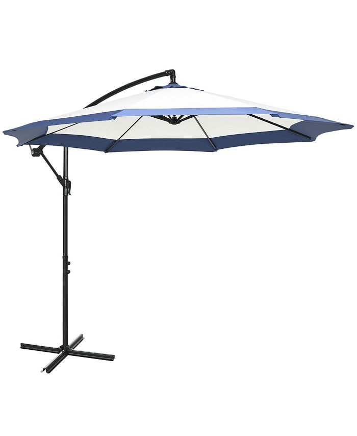 Outsunny 10FT Cantilever Umbrella, Offset Patio Umbrella with Crank and