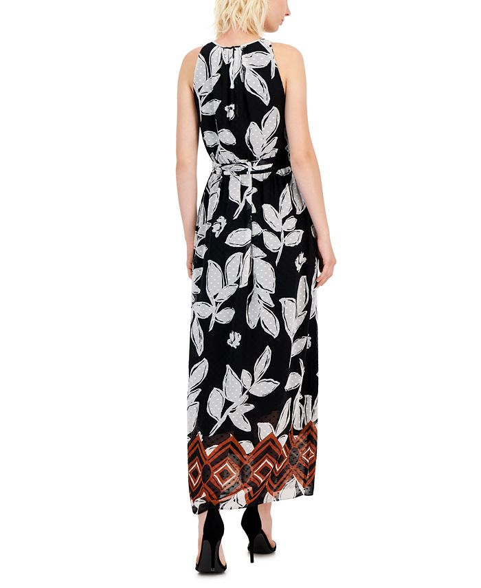 Anne Klein Women's Jolene Spaghetti Strap Belted Maxi Dress