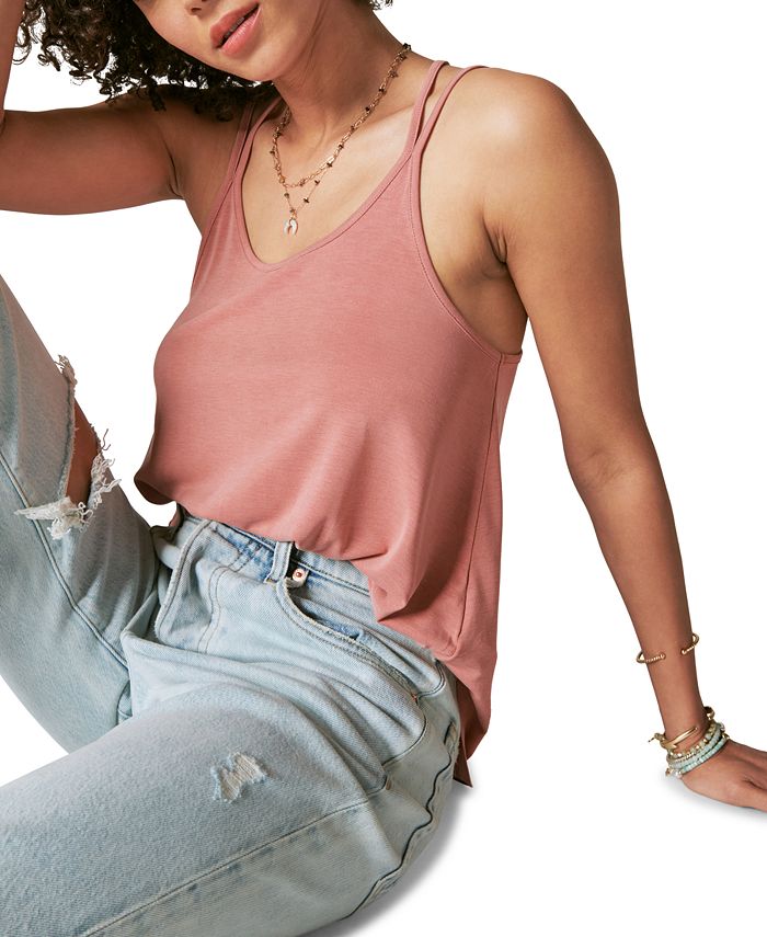 Lucky Brand Top Campesino Sandwash Para Mujer