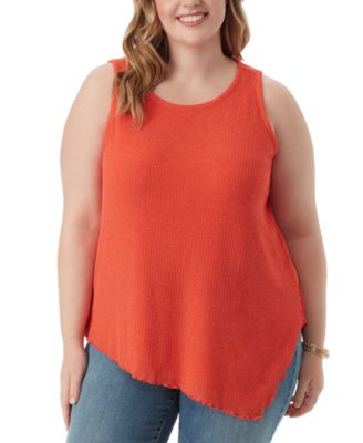 Jessica Simpson - Trendy Plus Size Winsome Sleeveless Asymmetric-Hem Top