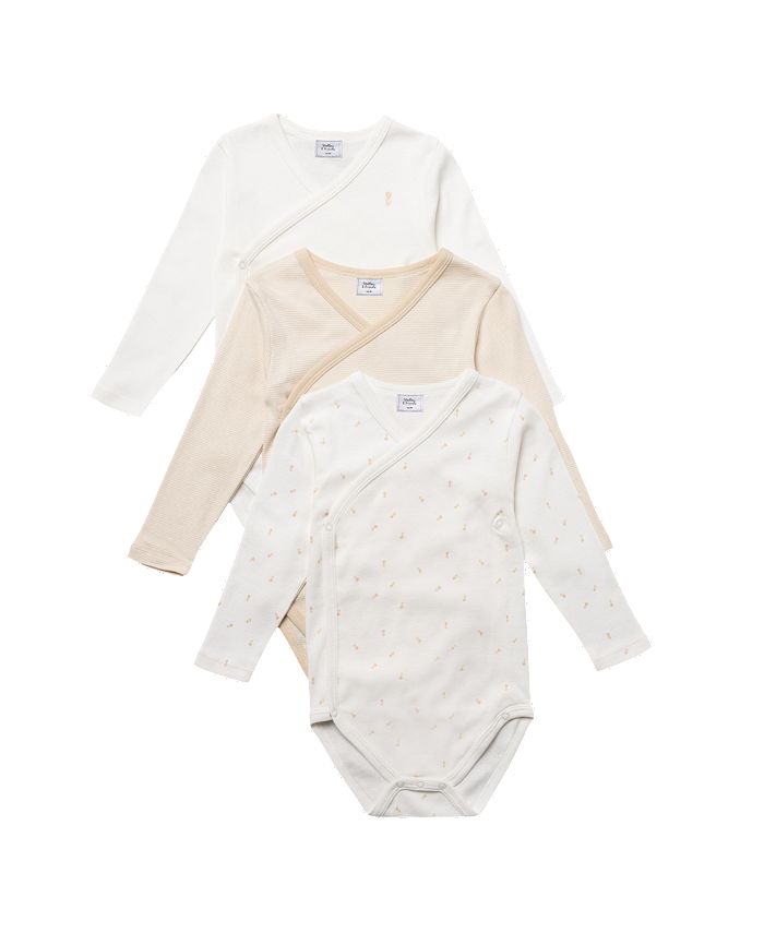 Baby Girls Cotton Crossbody Long Sleeve Onesies Unisex Baby