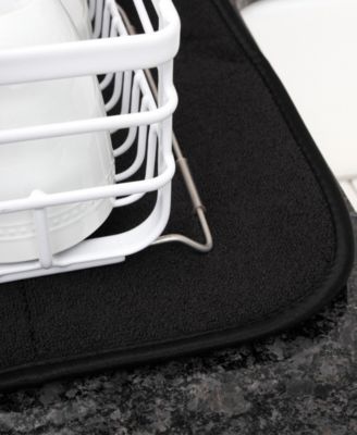 Microfiber Dish Drying Mat Reverses to Mesh, Set of 2