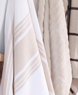 Stripe Dual Sided Woven Kitchen Towel, Set of 3