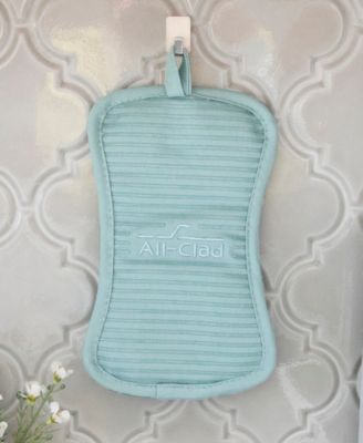 Ribbed Silicone Cotton Twill Pot Holder, Set of 2