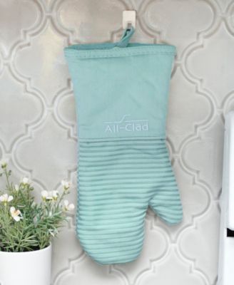 Ribbed Silicone Cotton Twill Oven Mitt, Set of 2