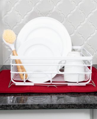 Microfiber Dish Drying Mat Reverses to Mesh, Set of 2