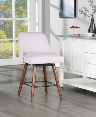 Bagford 26" Swivel Counter Stool with Legs in Fabric