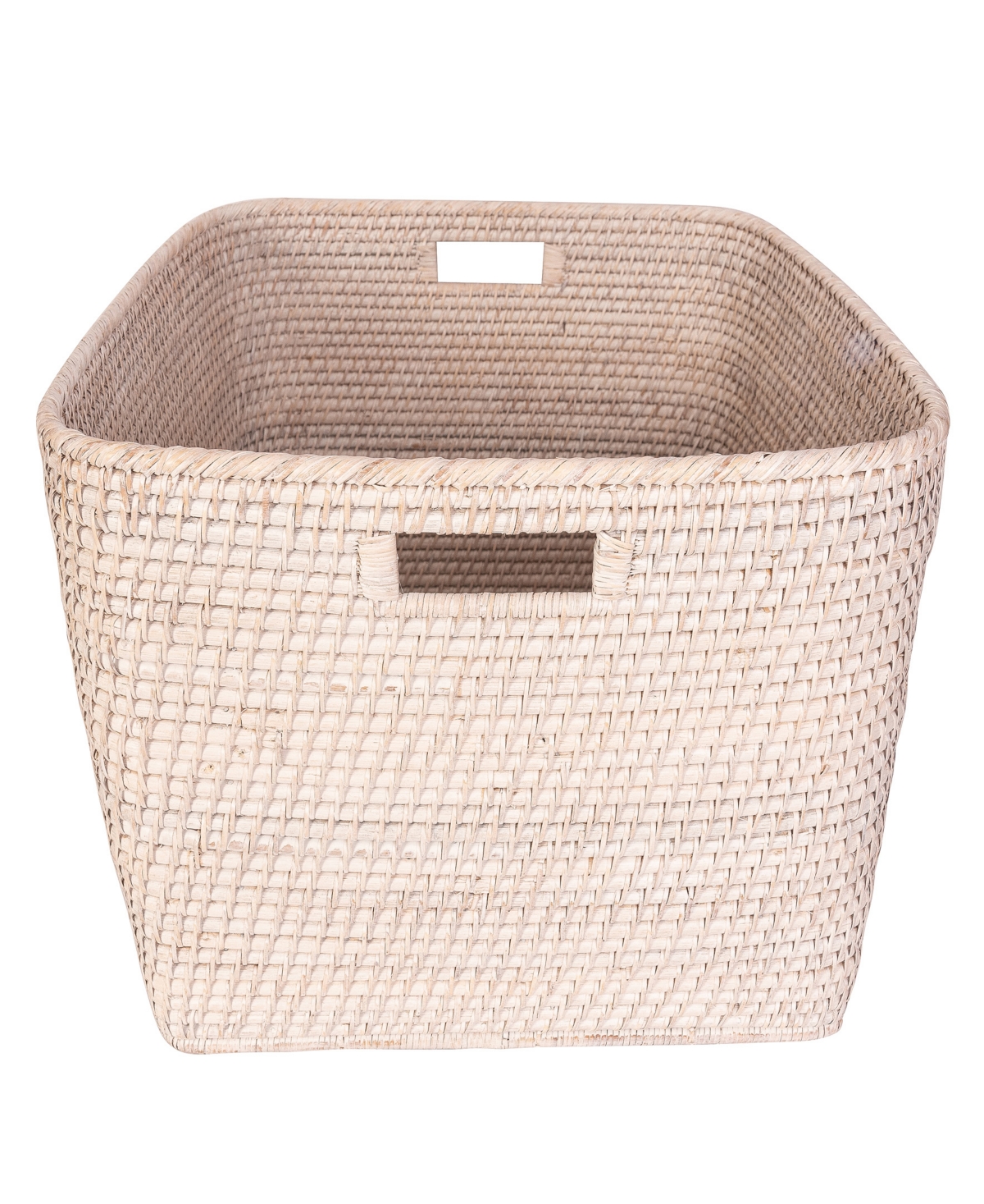 Shop Artifacts Trading Company Saboga Home Family Basket With Cutout Handle In White Wash
