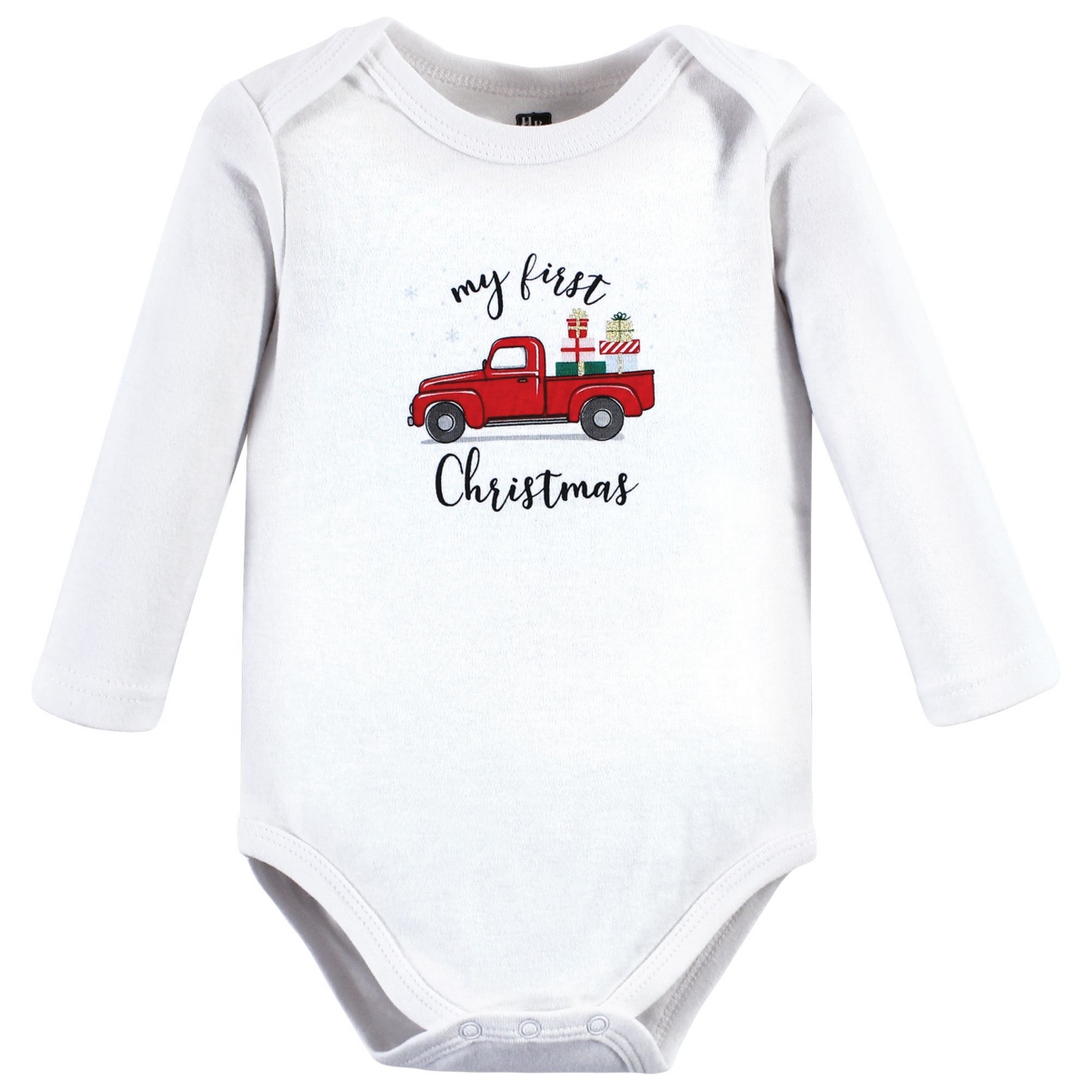 Hudson Baby Baby Girls Cotton Long-Sleeve Bodysuits, Christmas Gift 3-Pack - Christmas gift 3-pack