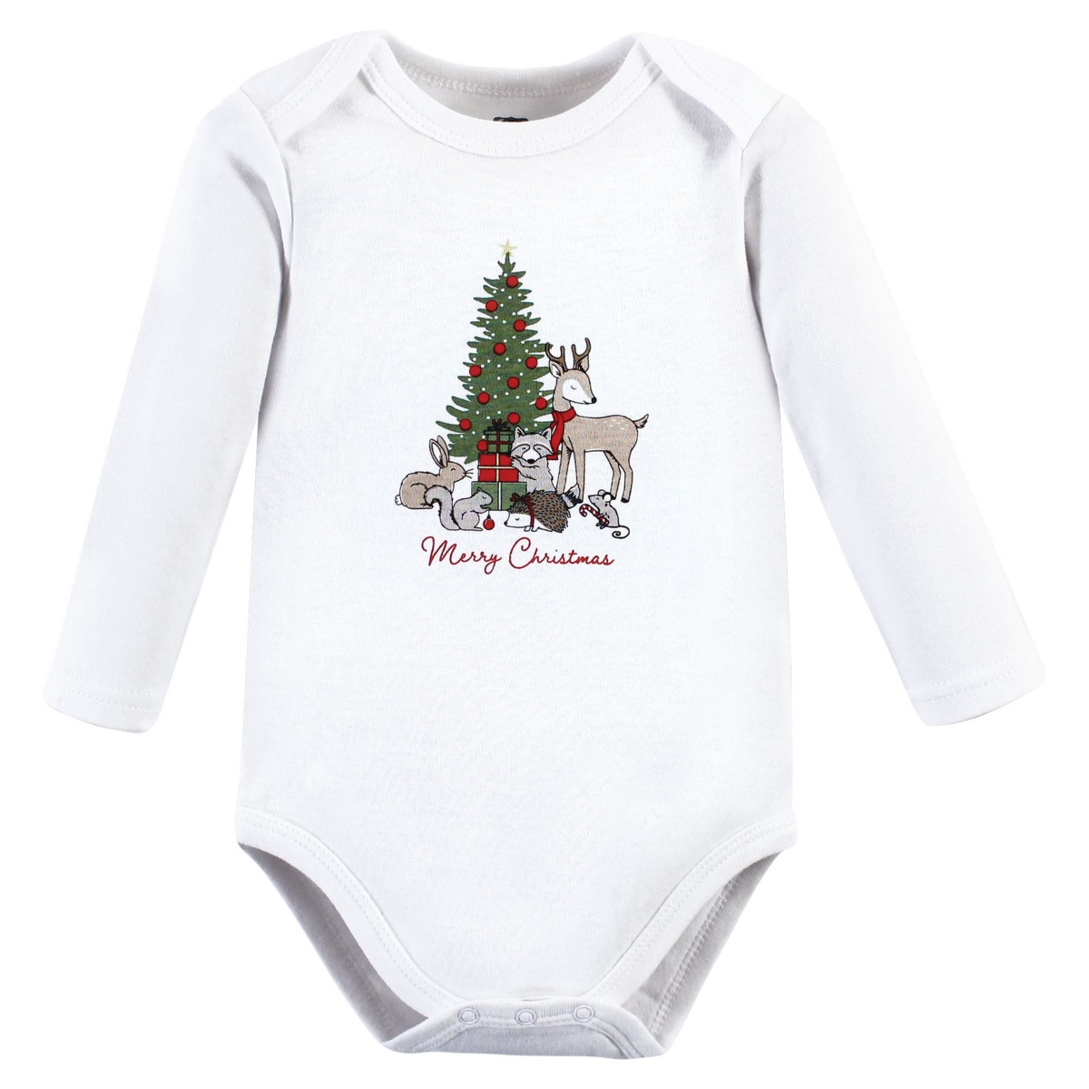 Hudson Baby Baby Boys Unisex Baby Cotton Long-Sleeve Bodysuits, Christmas Forest 3-Pack - Christmas forest 3-pack