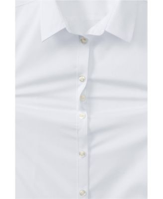 Big Girls No Gape Long Sleeve Stretch Shirt