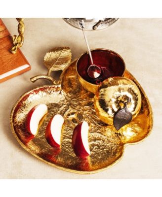 Gold Plated Apple Honey Pot