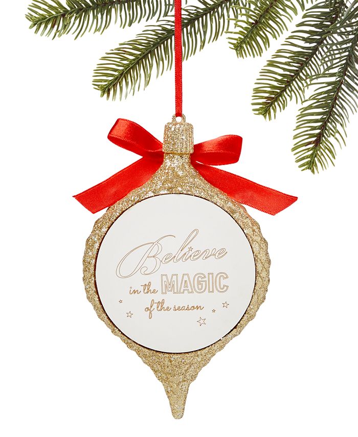 Holiday Lane Macy's Believe Finial Ornament, Created for Macy's Macy's