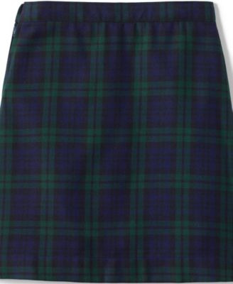 School Uniform Girls Plaid A-line Skirt Below the Knee