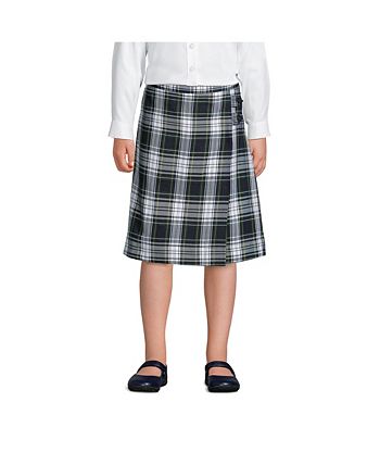 Lands' End School Uniform Girls Plaid A-line Skirt Below the Knee - Macy's