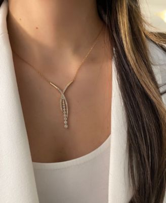 Diamond Fancy 18" Statement Necklace (1-5/8 ct. t.w.) in 14k Rose Gold (Also Available in Yellow Gold)