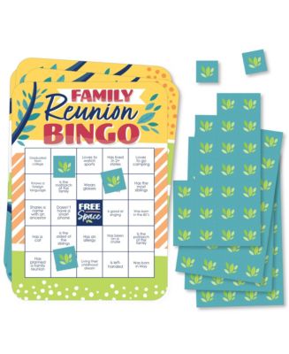 Big Dot of Happiness Colorful Family Reunion Bingo Cards & Markers ...