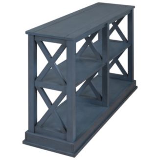 Simplie Fun Console Table With 3-Tier Open Storage Spaces And X Legs ...