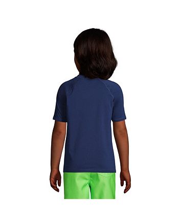 Lands End Boys Short Sleeve UPF 50 Swim Tie Dye Rash Guard Macy s