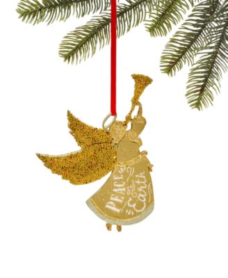 Holiday Lane - Blessed Gold Peace on Earth Angel Ornament