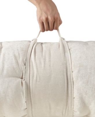 Edelia Poly Chenille Lounge Floor Pillow, 27 "x 74"