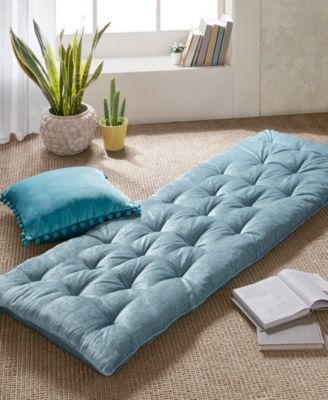 Edelia Poly Chenille Lounge Floor Pillow, 27 "x 74"