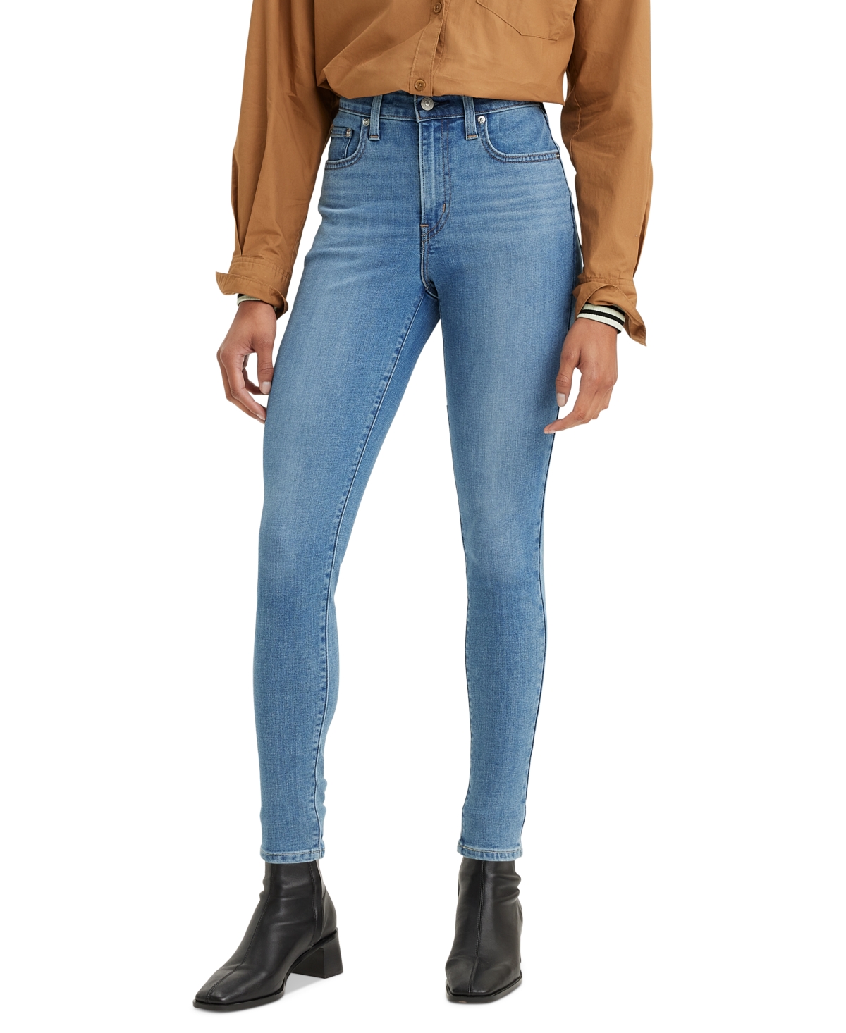Levi's Women's 721 High-rise Skinny Jeans In Short Length In Lapis Air
