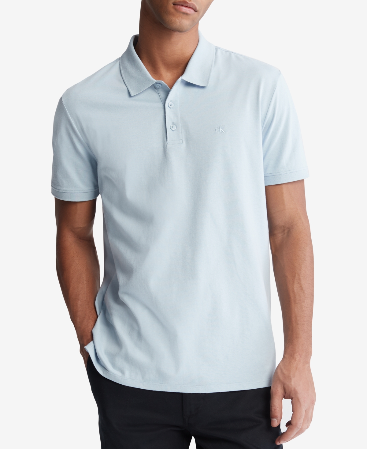 Smooth Cotton Monogram Logo Polo Shirt