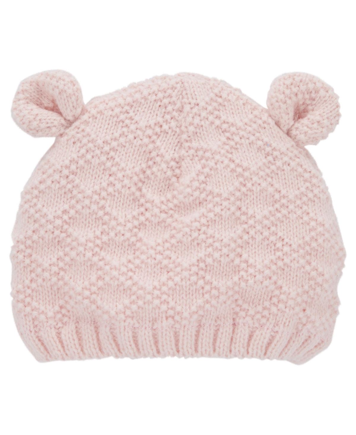 Carter's Baby Girls Knit Hat With Bear Ears In Pink