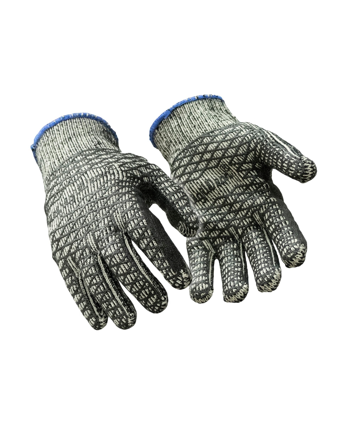 Men's Glacier Grip Gloves with Double Sided Pvc Honeycomb Grip (Pack of 12 Pairs) - Grey