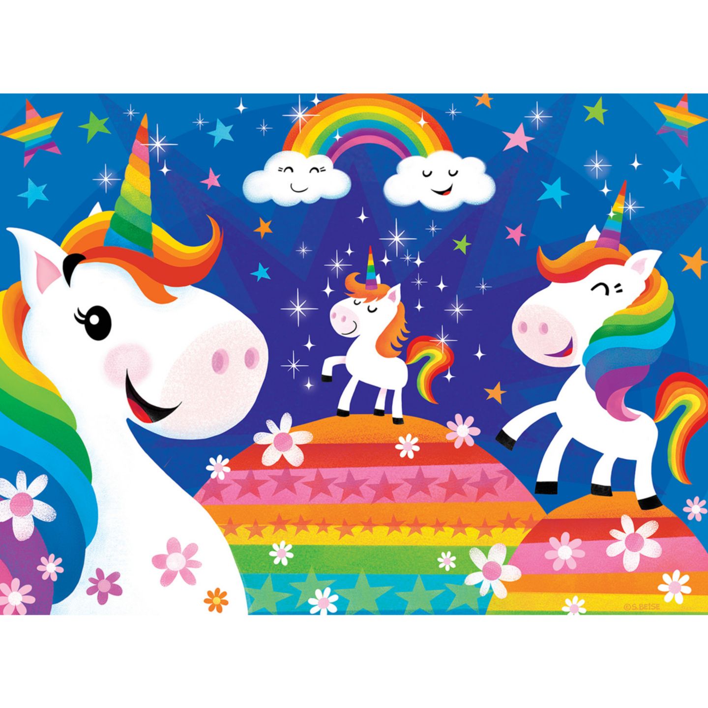 Детский пазл MasterPieces Puzzles Lil Puzzler Rainbow Unicorns 24 Piece Jigsaw Puzzle, Ages 3+, цвет: Разноцветный — фото 2