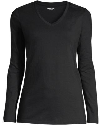 Women's Supima Cotton Long Sleeve V-Neck T-Shirt