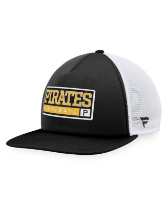 Men's Black, White Pittsburgh Pirates Foam Trucker Snapback Hat