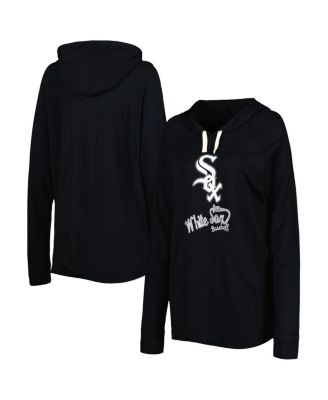 Women's Black Chicago White Sox Pre-Game Raglan Pullover Hoodie