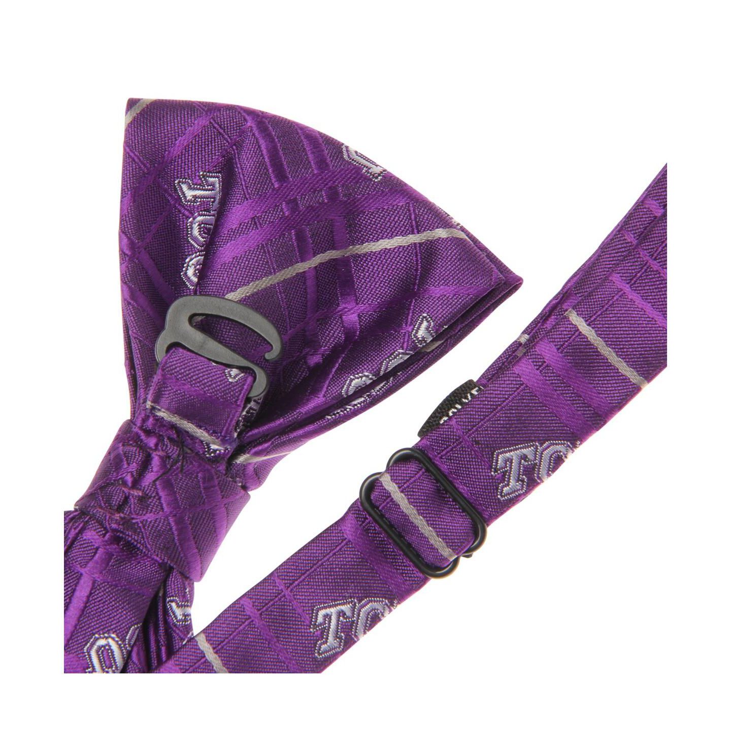 Мужской галстук-бабочка Eagles Wings Purple TCU Horned Frogs Oxford Bow Tie — фото 3