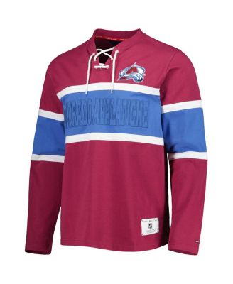 Men's Burgundy Colorado Avalanche Walter Lace-Up Long Sleeve Top