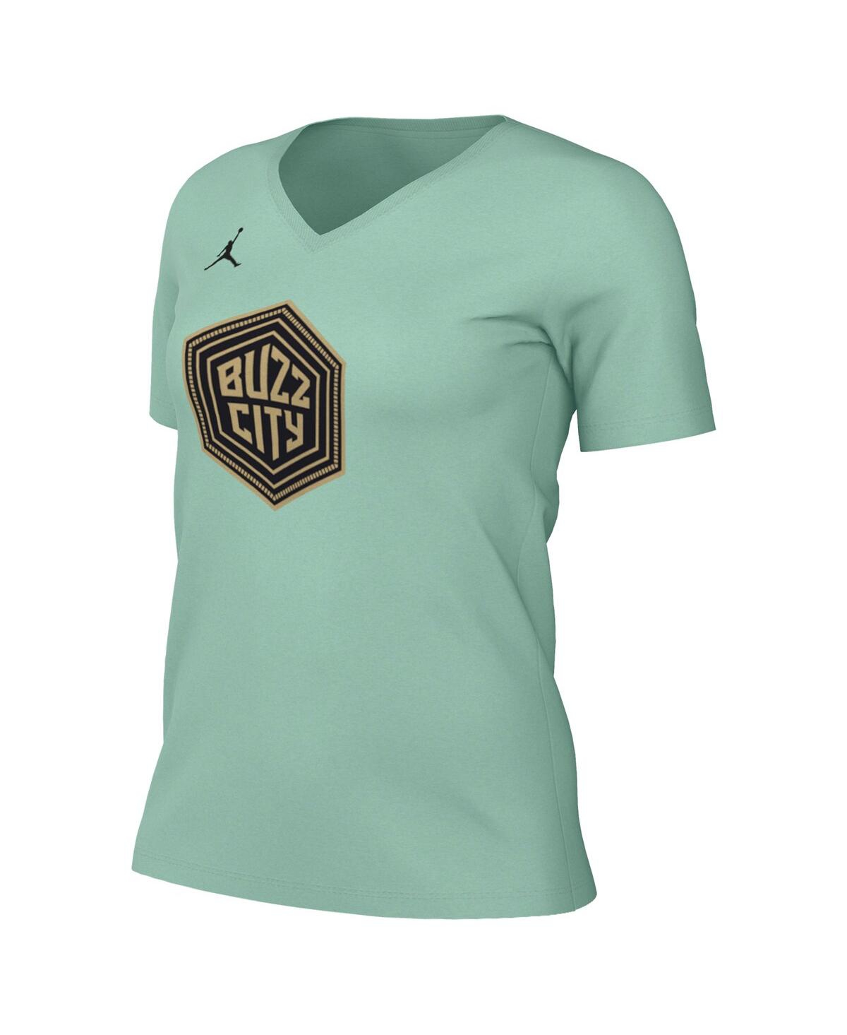 Shop Nike Women's  Mint Charlotte Hornets 2022/23 City Edition Essential V-neck T-shirt