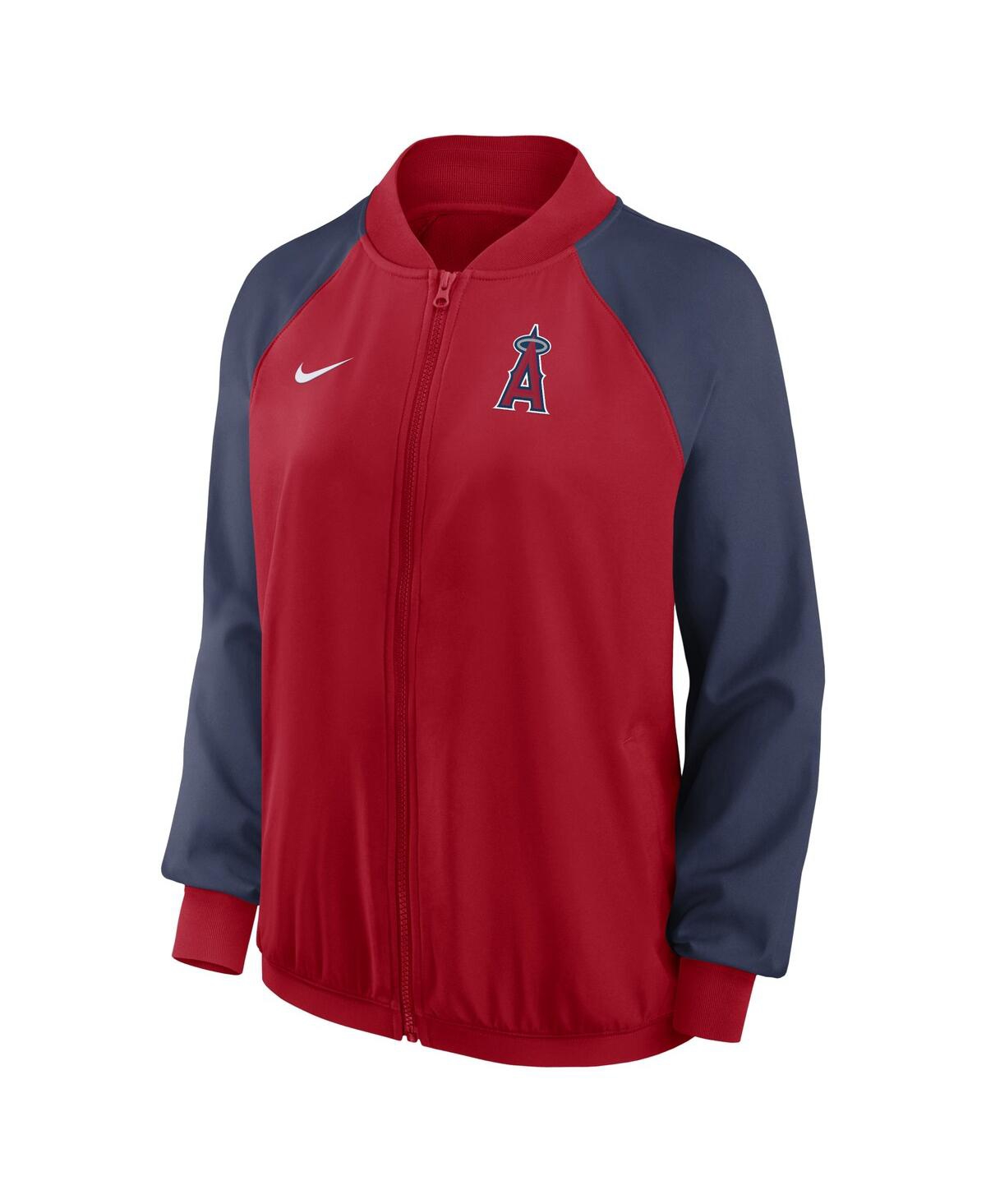 Nike Women's  Red Los Angeles Angels Authentic Collection Team Raglan Performance Full-zip Jacket In Red