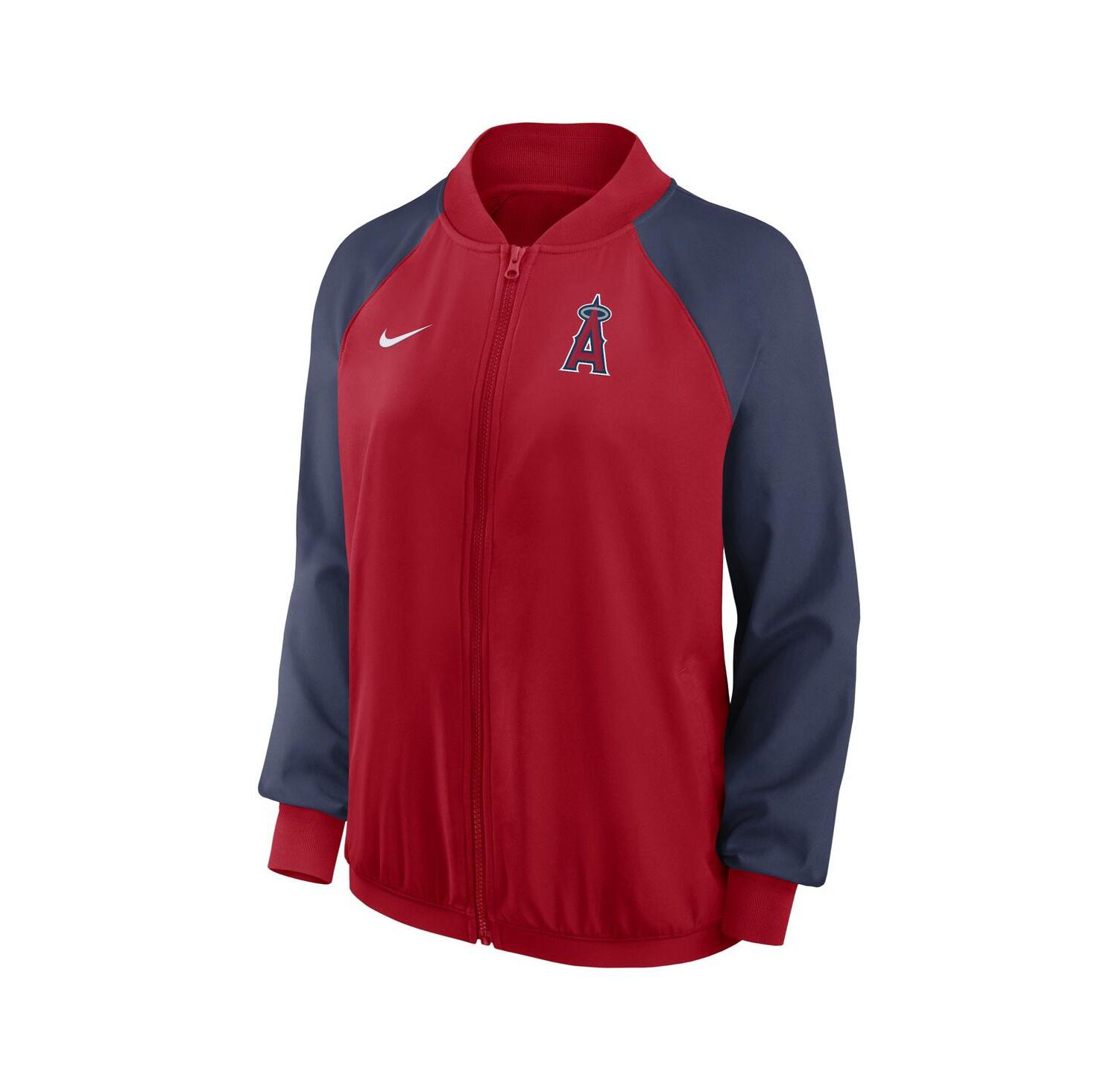 Women's Red Los Angeles Angels Authentic Collection Team Raglan Performance Full-Zip Jacket