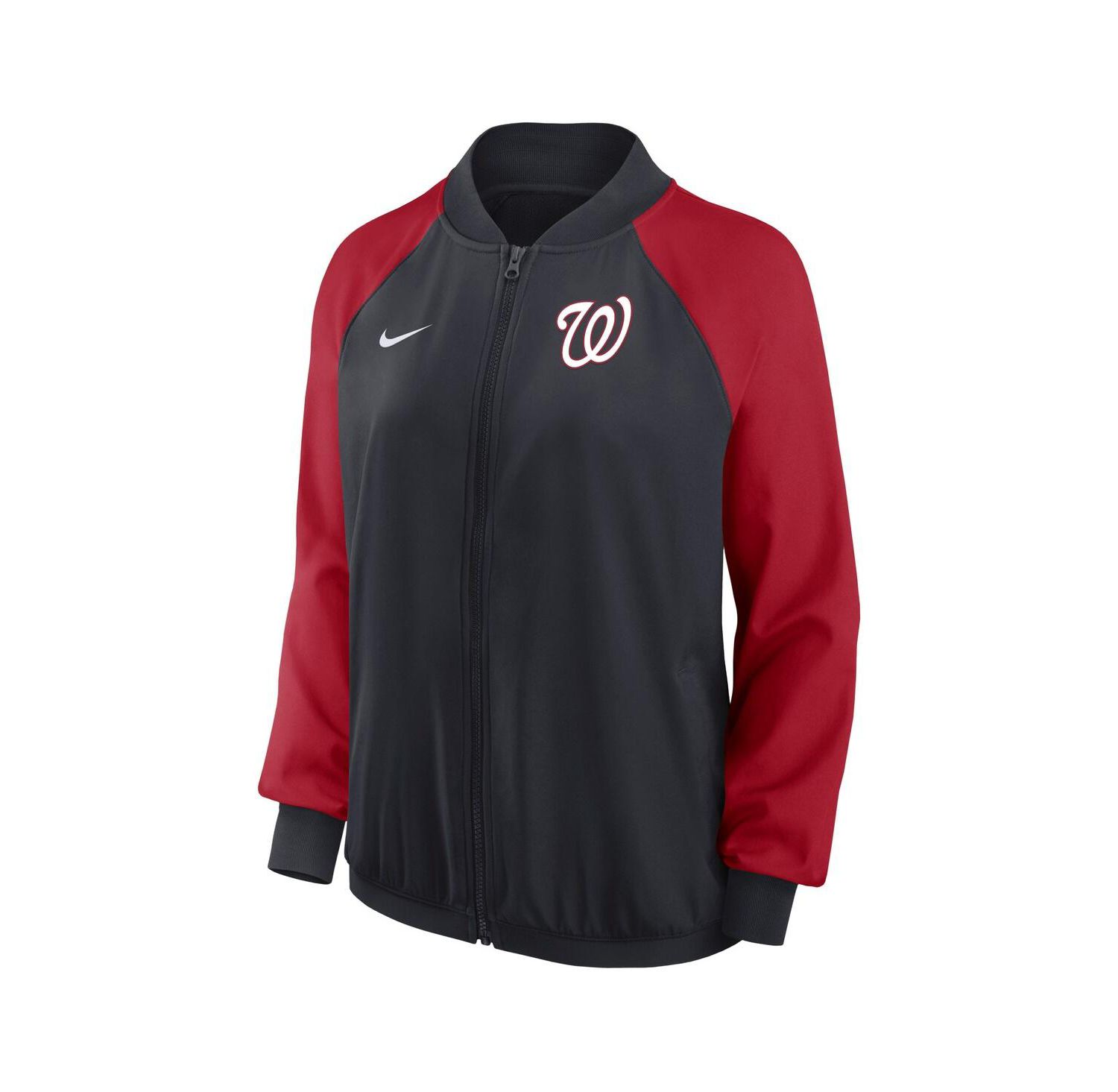 Women's Navy Washington Nationals Authentic Collection Team Raglan Performance Full-Zip Jacket