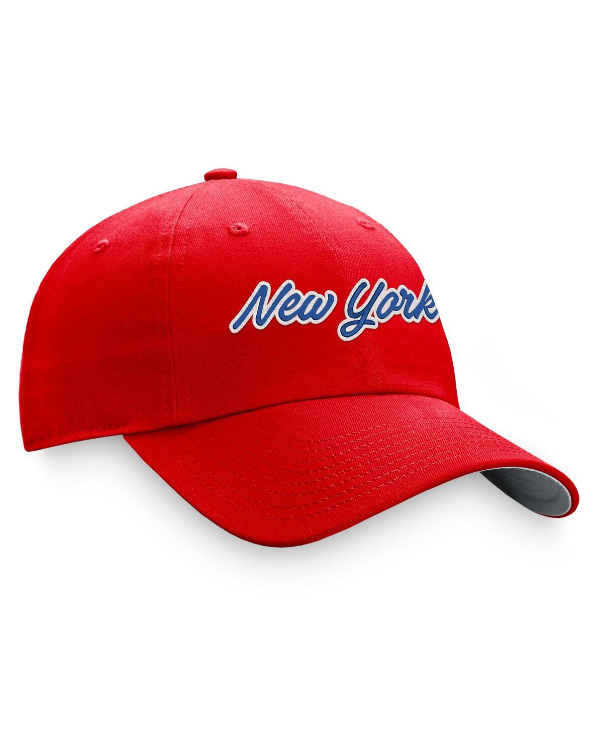 Shop Fanatics Women's  Red New York Rangers Breakaway Adjustable Hat