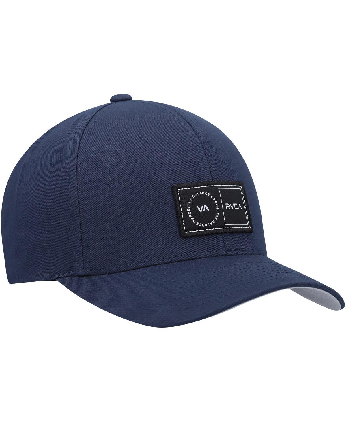 Shop Rvca Men's  Navy Platform Snapback Hat