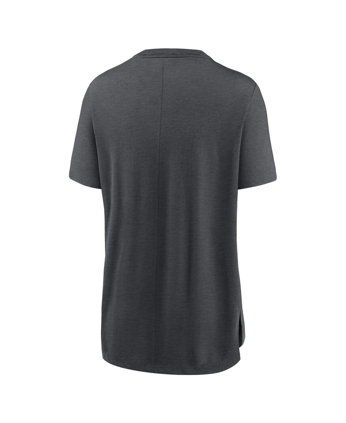 NIKE WOMEN'S NIKE HEATHER CHARCOAL TEXAS RANGERS AUTHENTIC COLLECTION EARLY WORK TRI-BLEND T-SHIRT