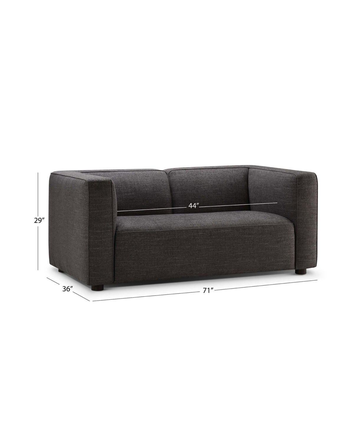 Kyle Stain-Resistant Fabric Loveseat